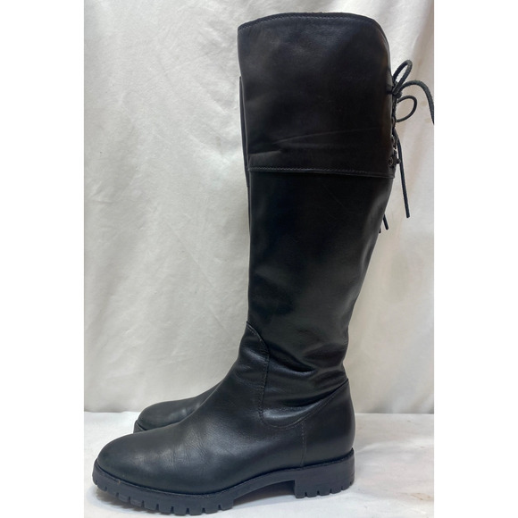 Cole Haan Shoes - Cole Haan Women's Knee High Black Leather Riding Boots 7B